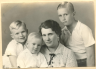 Portrait of Ona Fritz with her three sons.
